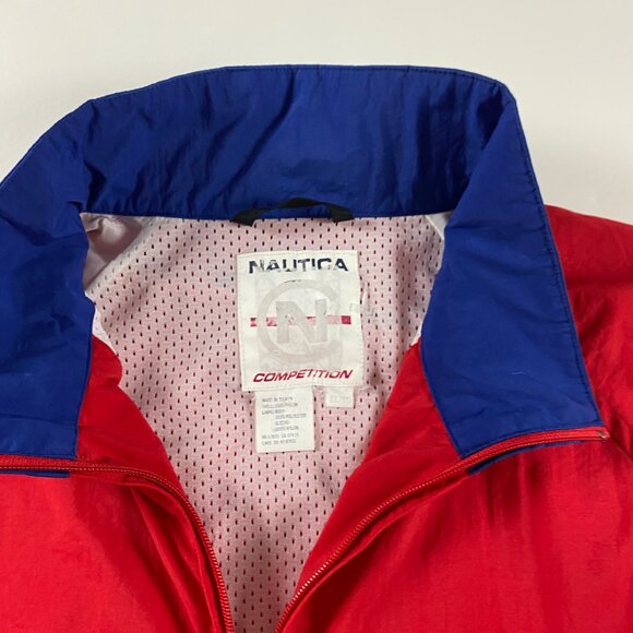 Vintage Nautica Competition Jacket Men's XL Windbreaker Sailing Spell Out Nylon - Picture 6 of 13